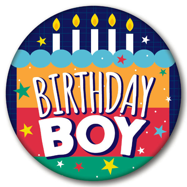 White Smoke 7cm Badge - Boy Badges