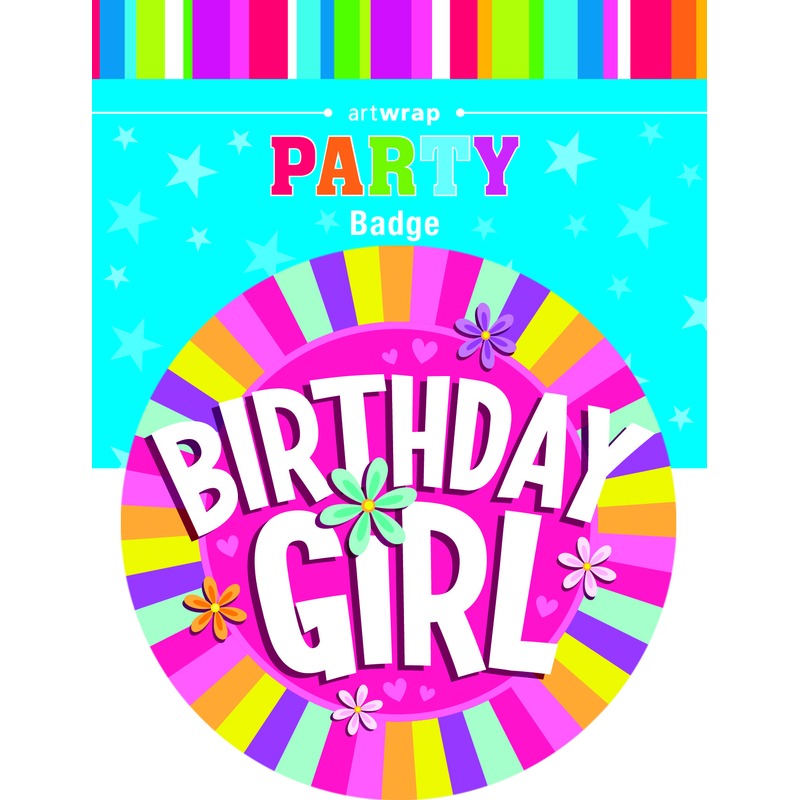 Cyan Large Badge - Birthday Girl Badges