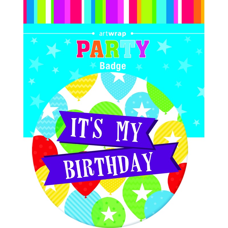 Cyan Large Badge - Birthday Badges