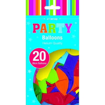 Cyan Balloon Latex 30cm 20 Pack - Assorted Balloons