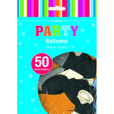 Cyan Balloon Metallic Latex 30cm 50 Pack - Assorted Balloons
