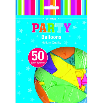 Cyan Balloon Pearl Latex 30cm 50 Pack - Assorted Balloons