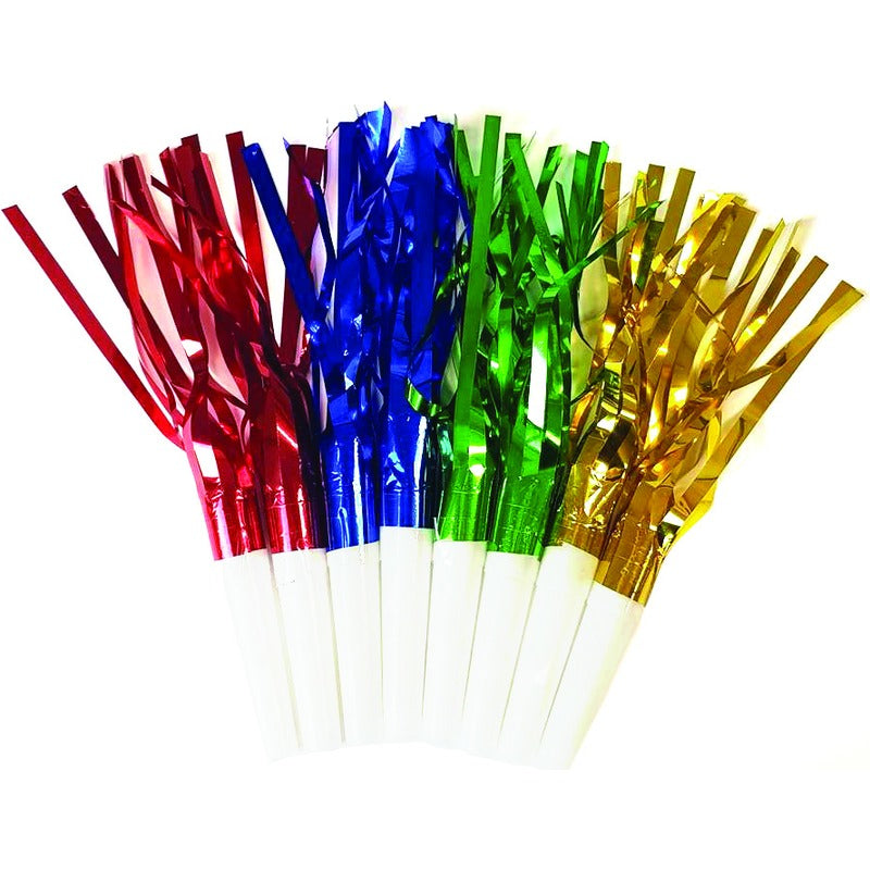White Smoke Blowout Streamer 8 Pack - Assorted Blow Outs