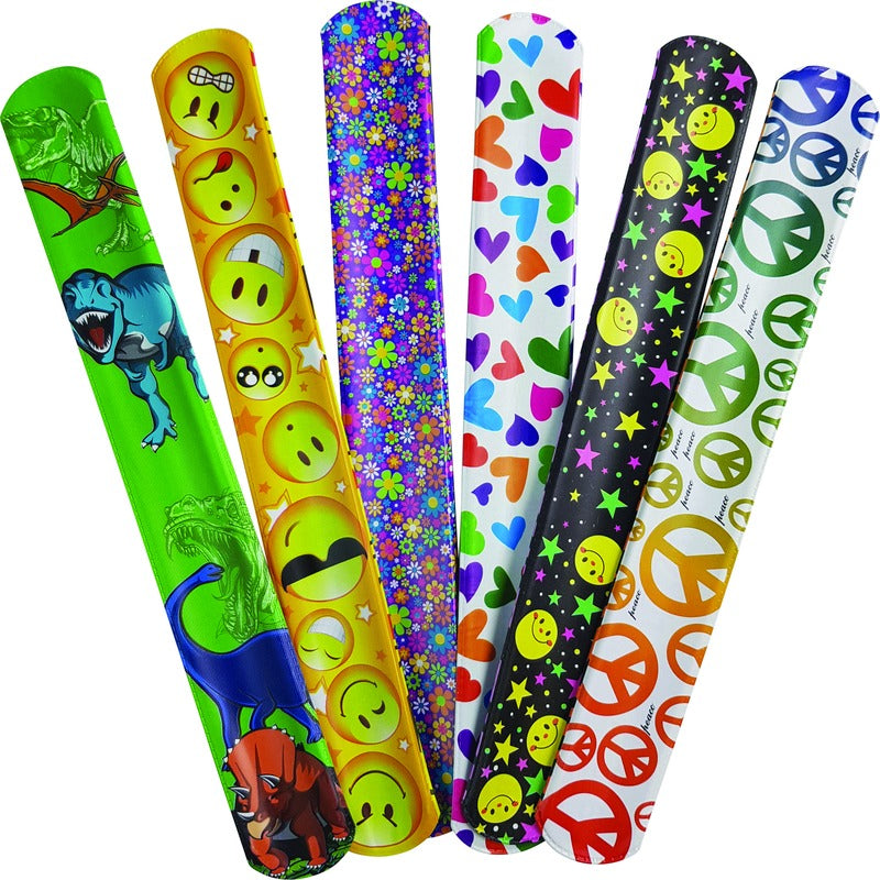 White Smoke Favour Slap Bands 6 Pack Party Favours