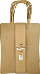 Kraft Gift Bags, Medium w178x h228/ x d102mm, 5Pk