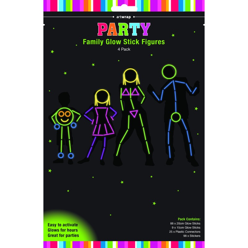 Black Glow Family Suit 4 Pack 220 Piece Glow