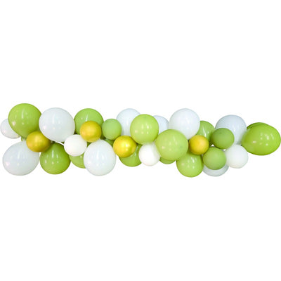 White Smoke Balloon Garland 40 Pack - Sage Balloons