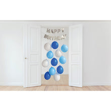 Light Gray Balloon Door Kit - Blue Balloons