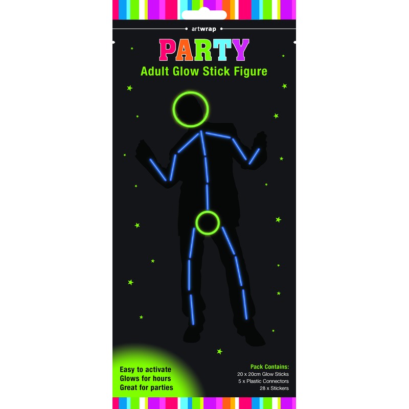 Black Glow Man Suit 53 Piece Glow