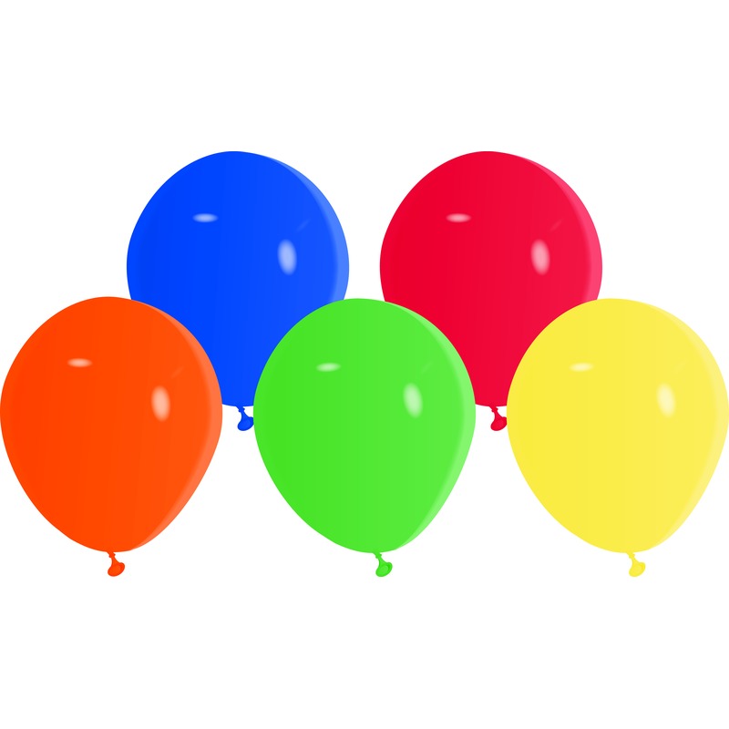 White Smoke Balloon Latex 12cm 20 Pack - Rainbow Balloons