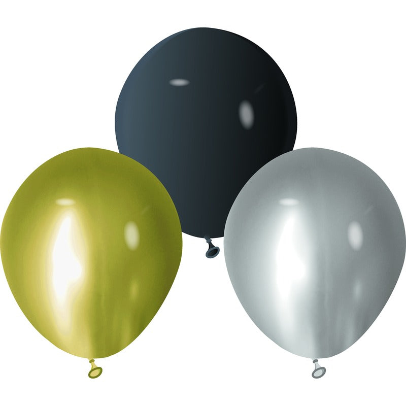 White Smoke Balloon Chrome Latex 12cm 20 Pack - Formal Balloons