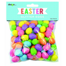 White Smoke Easter Mini Eggs, Glitter, 100pk Easter