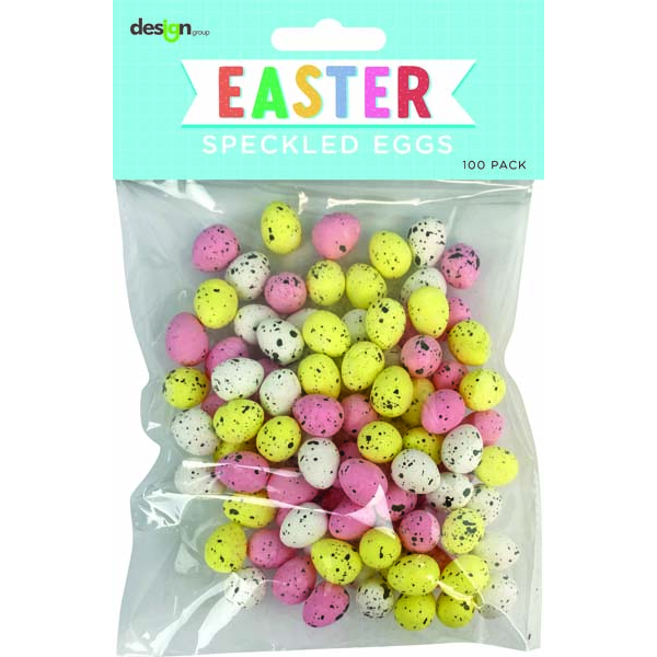 Pale Turquoise Easter Eggs, Speckled, 100pk Easter