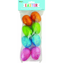 White Smoke Easter Fillable Eggs, Glitter, 8pk Easter