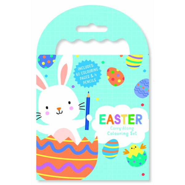 White Smoke Easter Carry-along Colouring Set with Pencils Easter