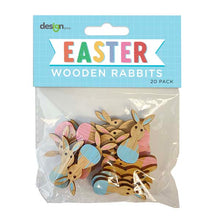 Sky Blue Easter Wooden Rabbit Decorations, 20pk Easter