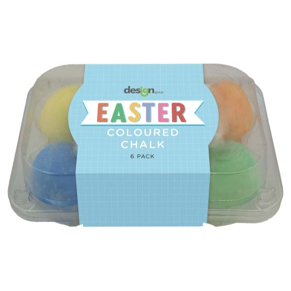 White Smoke Easter Coloured Chalk Pack, 6pk Easter