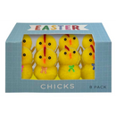White Smoke Easter Chicks with Bows, 8pk Easter