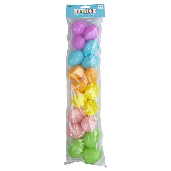 White Smoke Easter Fillable Eggs, Pastel, 18pk Easter