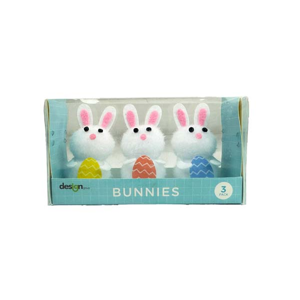 White Smoke Easter Bunnies Eggs, 3pk Easter