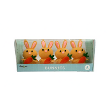 White Smoke Easter Bunny with Carrots, 4pk Easter