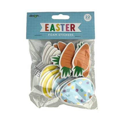 White Smoke Easter Foam Stickers, Assorted, 22pk Easter