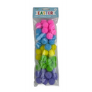 White Smoke Easter Threadable Pom Poms, 50pk Easter