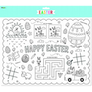 White Smoke Easter DIY Colouring Placemat Easter