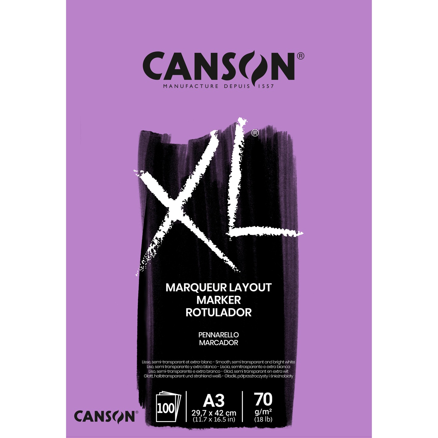 Orchid Canson XL Range 70 Pad XL Marker A3 Pads