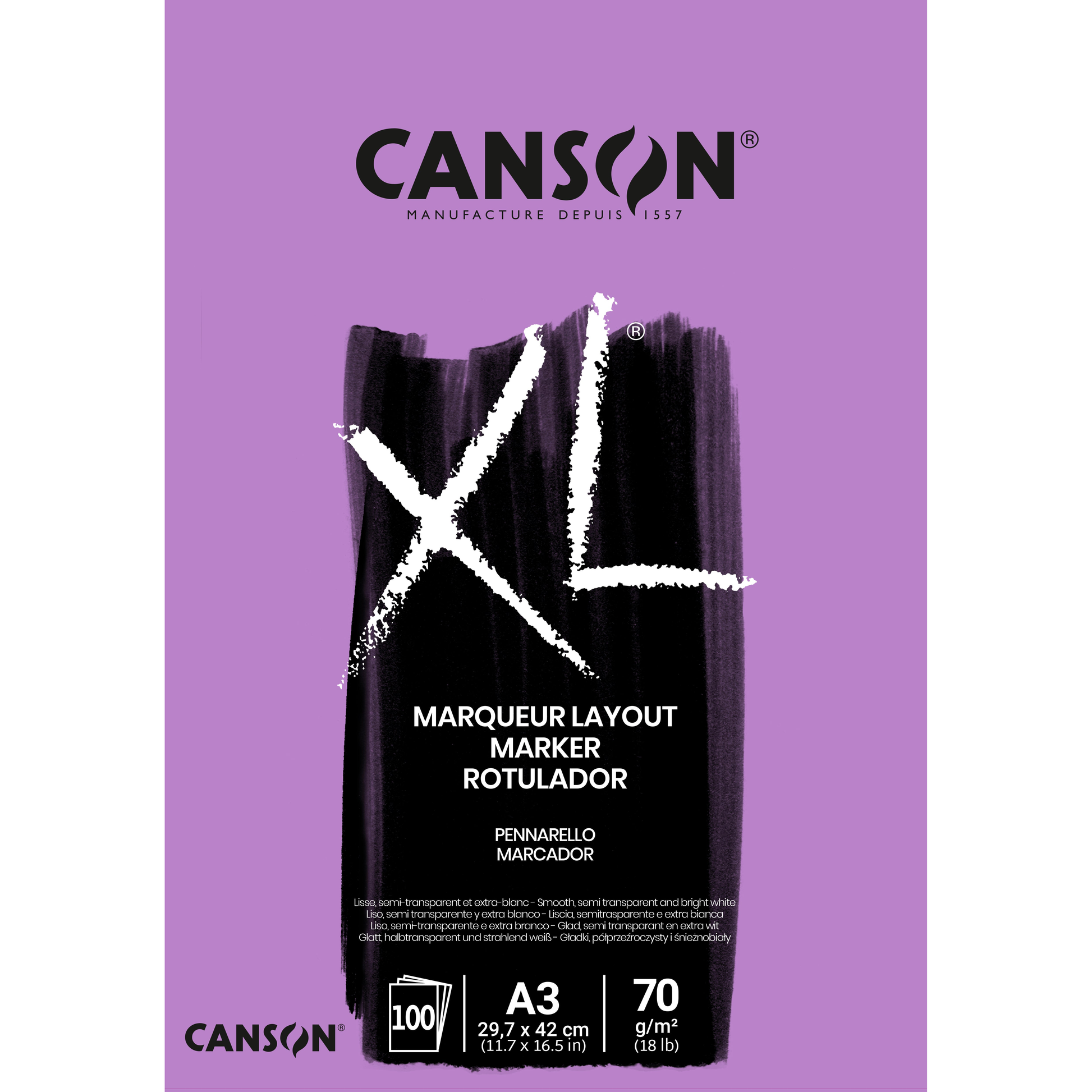 Orchid Canson XL Range 70 Pad XL Marker A3 Pads