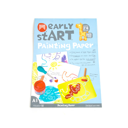 White Smoke Micador Early stART Painting Paper, A3 Pad Kids Drawing Supplies