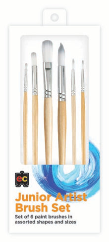 White Smoke EC Junior Artist Paint Brushes, Set 6 Kids Paints