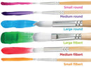 White Smoke EC Junior Artist Paint Brushes, Set 6 Kids Paints