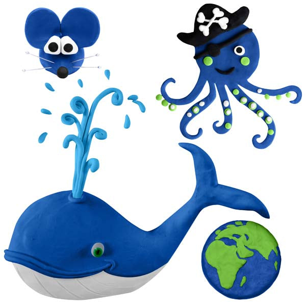 White Smoke EC Modelling Clay,  Dark Blue, 500g Kids Activities