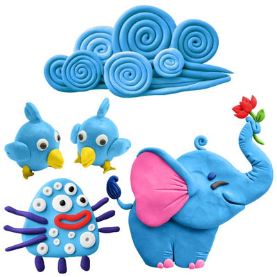 White Smoke EC Modelling Clay, Light Blue, 500g Kids Activities
