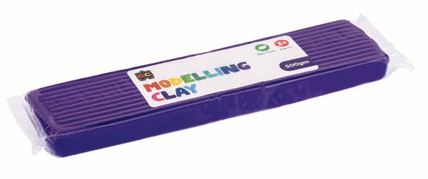 White Smoke EC Modelling Clay, Purple, 500g Kids Activities