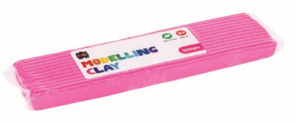 White Smoke EC Modelling Clay, Pink, 500g Kids Activities