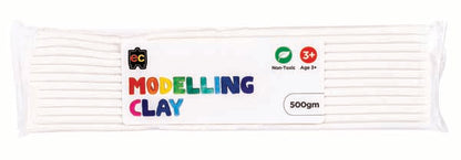White Smoke EC Modelling Clay, White, 500g Kids Activities
