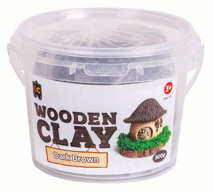White Smoke EC Wooden Clay, Dark Brown, 500g Kids Activities