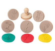White Smoke EC Wooden Dough Stamps - Indigenous Animal Track, Set 6 Kids Activities