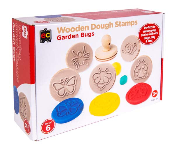 White Smoke EC Wooden Dough Stamps - Bugs, Set 6 Kids Activities