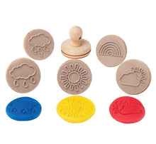 White Smoke EC Wooden Dough Stamps - Weather, Set 6 Kids Activities