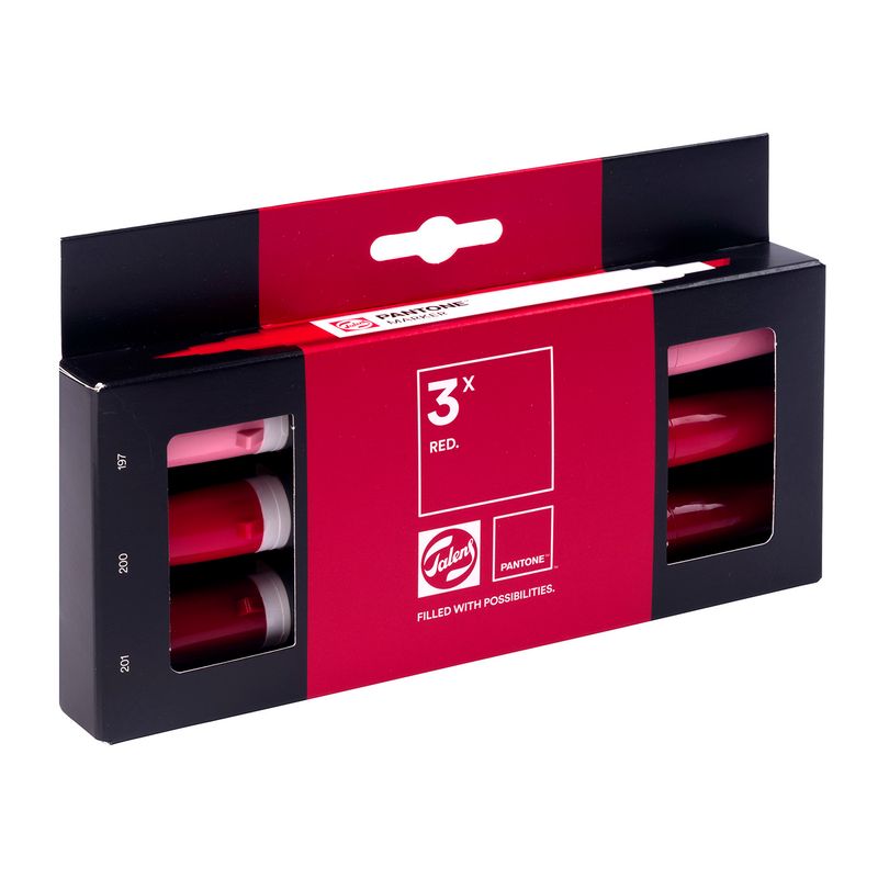Talens Pantone Paint Markers, 3pk Red