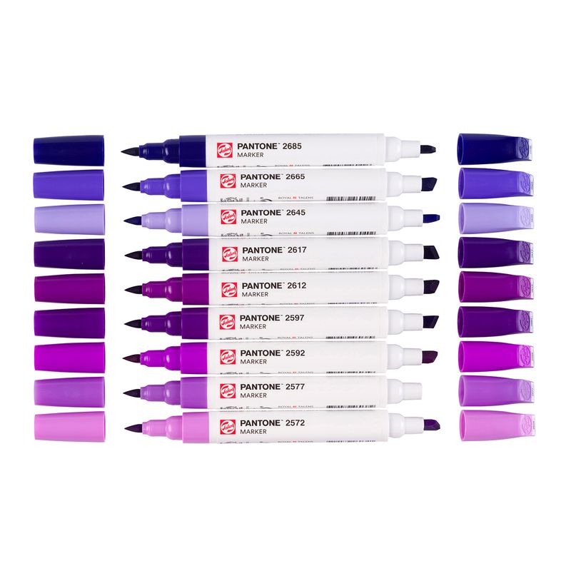 Talens Pantone Paint Markers, 9pk Purple