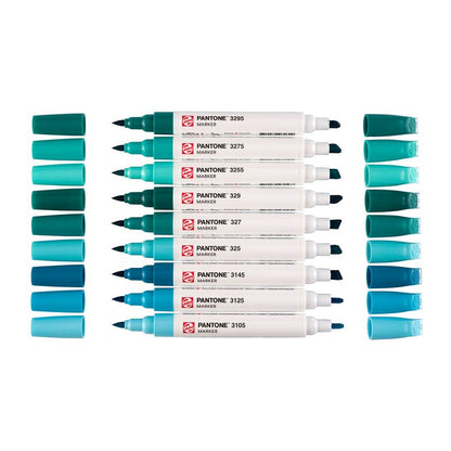 Talens Pantone Paint Markers, 9pk Blue Green