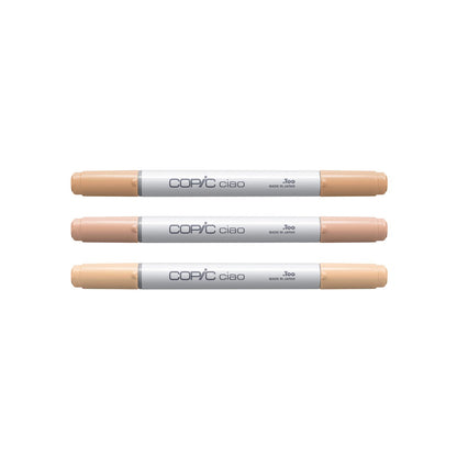 White Smoke Copic Ciao Exclusive Earth Tones Assortment A, 3Pk Bundle Custom Bundle
