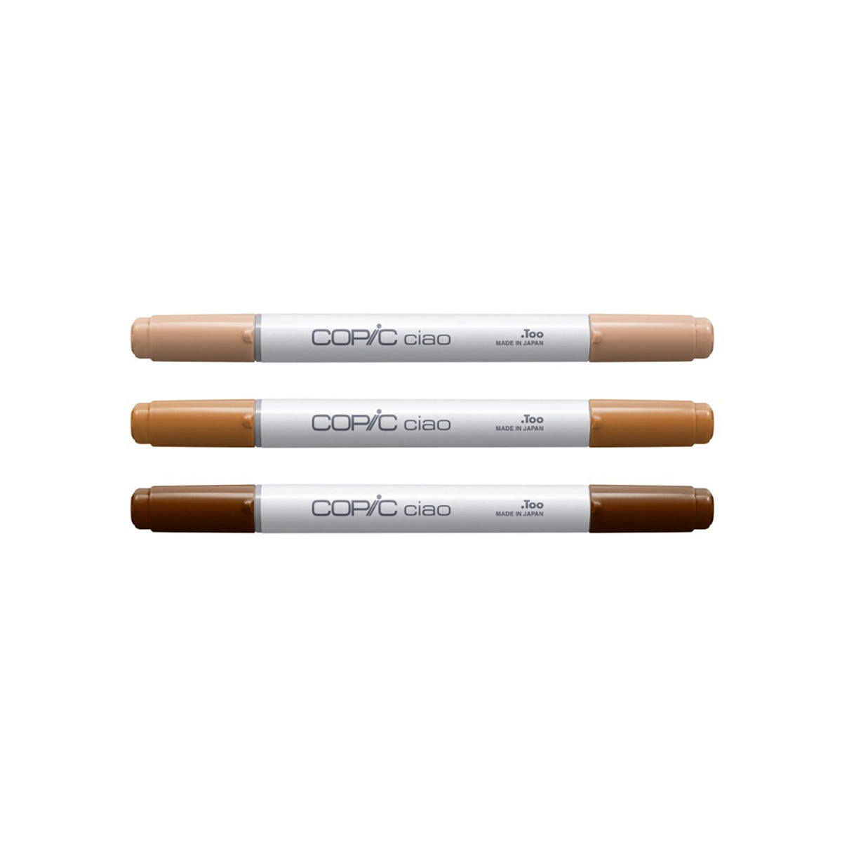 White Smoke Copic Ciao Exclusive Earth Tones Assortment B, 3Pk Bundle Custom Bundle