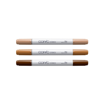 White Smoke Copic Ciao Exclusive Earth Tones Assortment B, 3Pk Bundle Custom Bundle