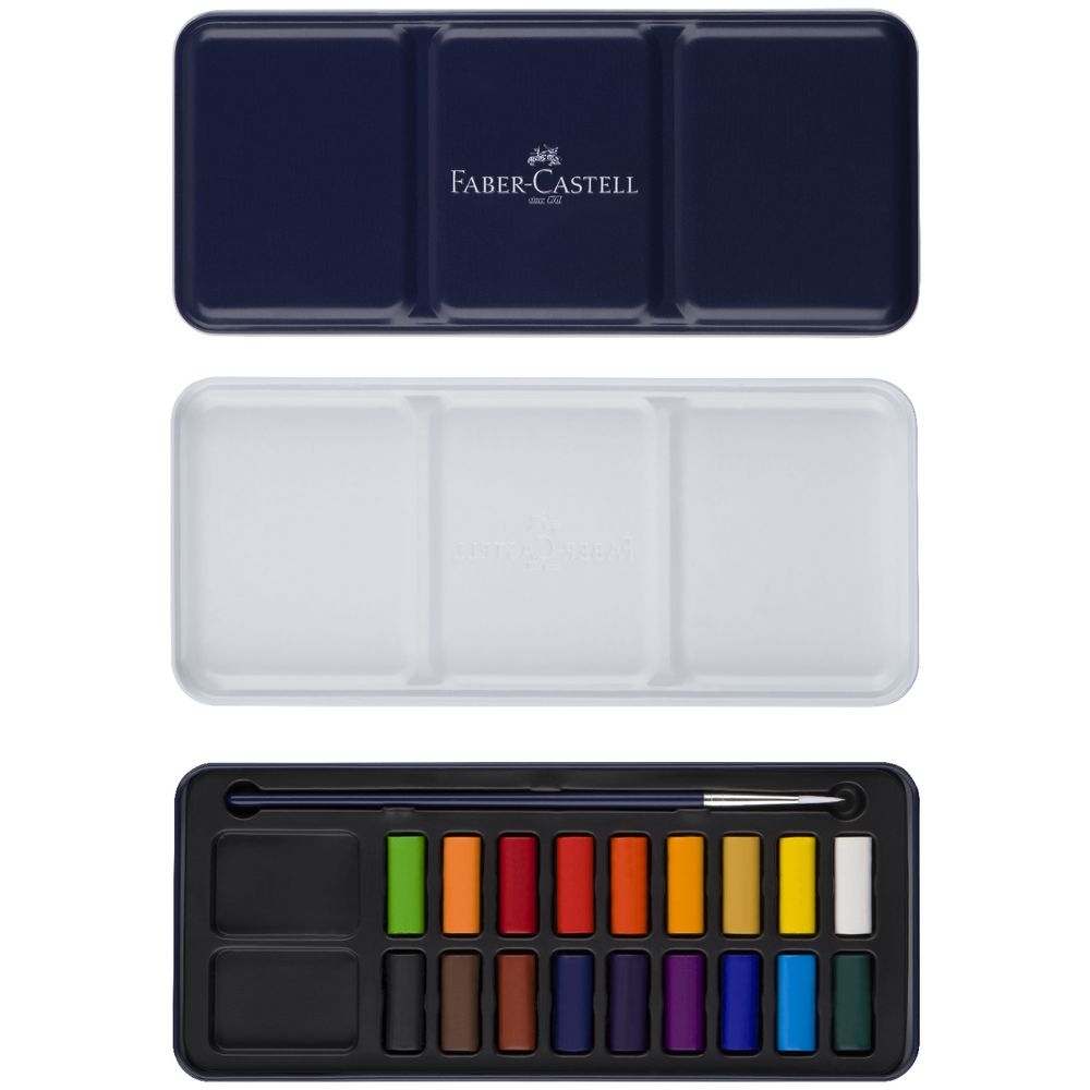 Light Gray Faber-Castell Creative Studio Watercolour Paint Pan  (Tin Box 18) Watercolour Paint