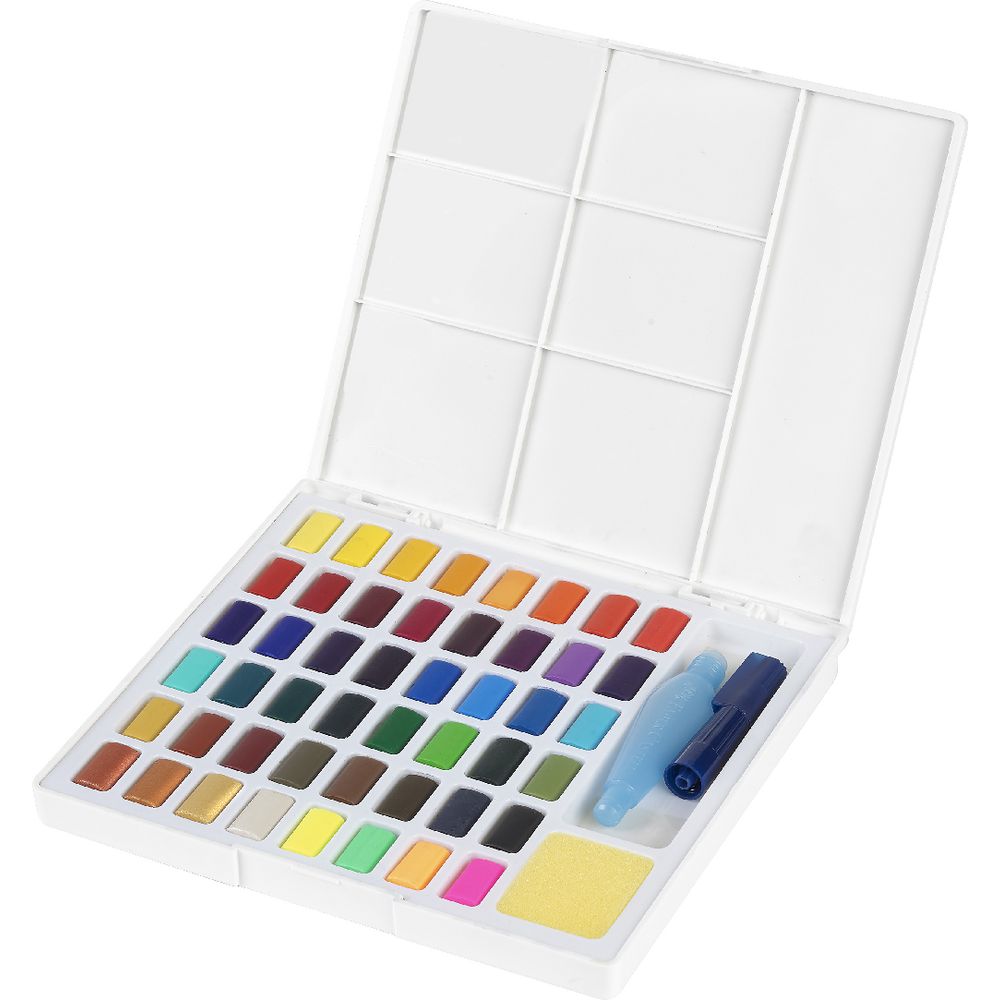 White Smoke Faber-Castell Creative Studio Watercolour Paint Pan, Pk48 Watercolour Paint